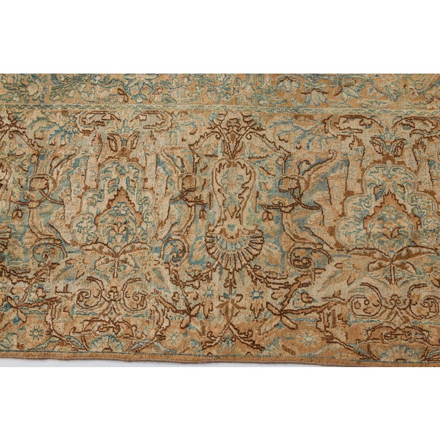 Textile Authentic Persian Kirman Handmade Wool Rug For Sale - Image 7 of 10