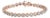 14K Rose Gold Over .925 Sterling Silver 1/4 Cttw Diamond 7" Open Circle Wheel Link Tennis Bracelet (I-J Color, I2-I3 Clarity) For Sale
