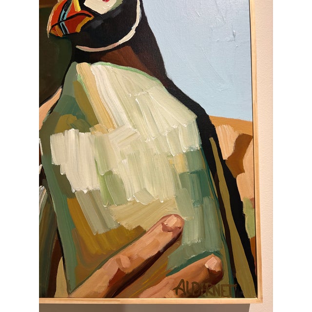 2020s 2026 Painting of a Girl and Her Penguin, Framed For Sale - Image 5 of 7