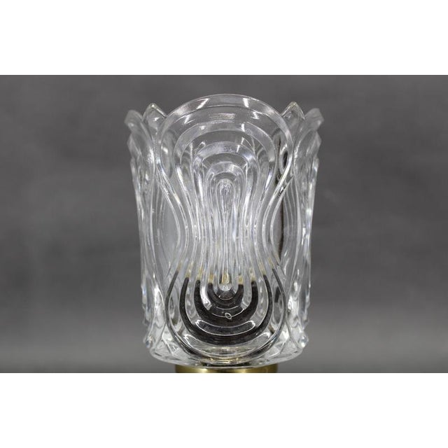 Mid-Century Table Lamps with Sculpted Pressed Glass Shades from Lidokov, 1970s, Set of 2 For Sale - Image 6 of 13