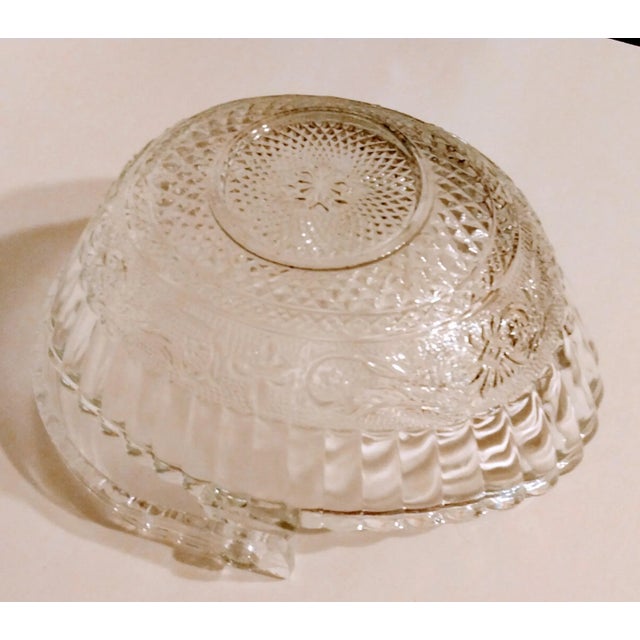 1970s Vintage Kig Malaysia Glass Basket For Sale - Image 5 of 6