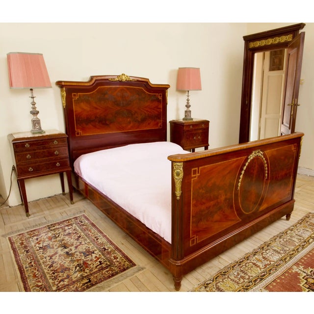 Bed with Spices and Gilded Applications, 1920s For Sale - Image 7 of 7
