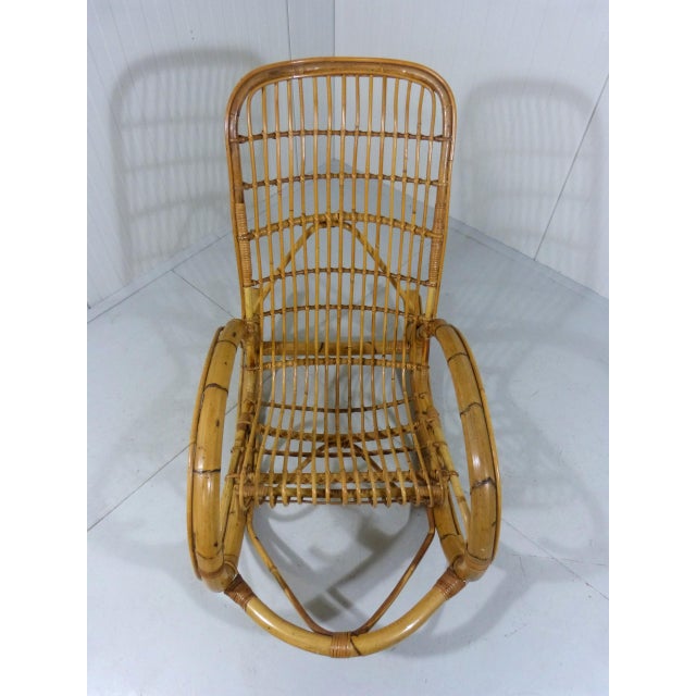 Rattan Rocking Chair from Rohé Noordwolde, 1960s For Sale - Image 11 of 14