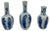 Blue and White Kangxi Dollhouse Miniature Vases in Chinese Porcelain, 18th Century, Set of 3 For Sale