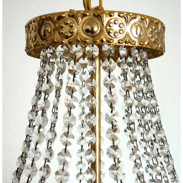 Crystal and 24k Gold Plated Chandelier from Sölken Leuchten, 1970s For Sale - Image 6 of 14