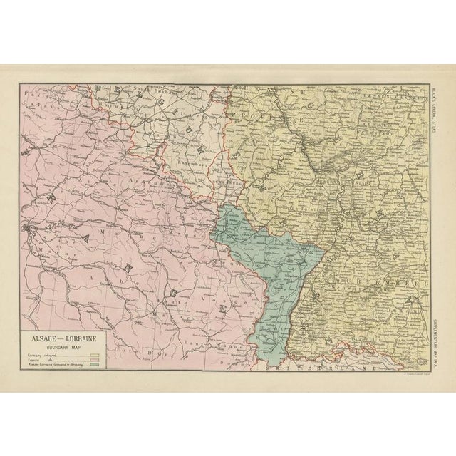 Antique Map of Alsace-Lorraine, 1871 For Sale - Image 12 of 12