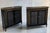 Neoclassical Late 20th Century Pair of Baker Furniture Neoclassical Black Lacquer and Gilt Cabinets With Decorative Wire-Mesh Grille Doors For Sale - Image 3 of 17