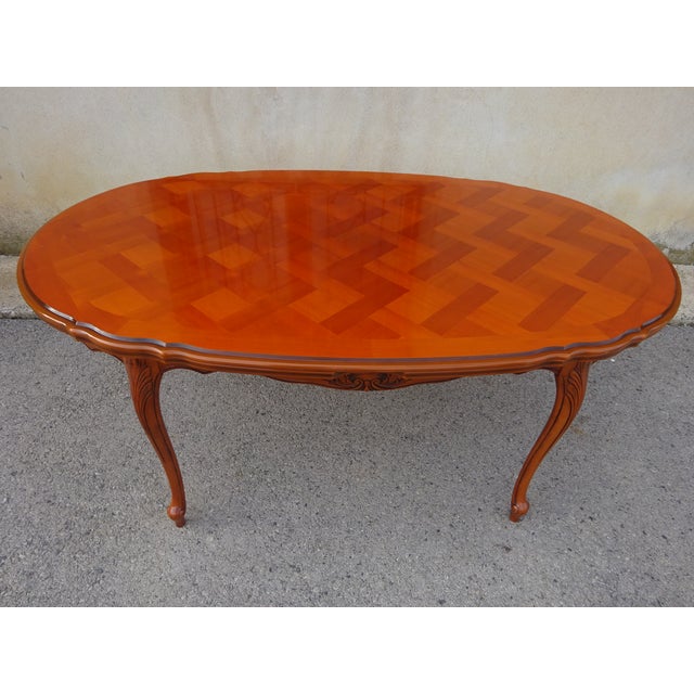 Regency Oval Extendable Dining Table, 1980s For Sale - Image 15 of 18