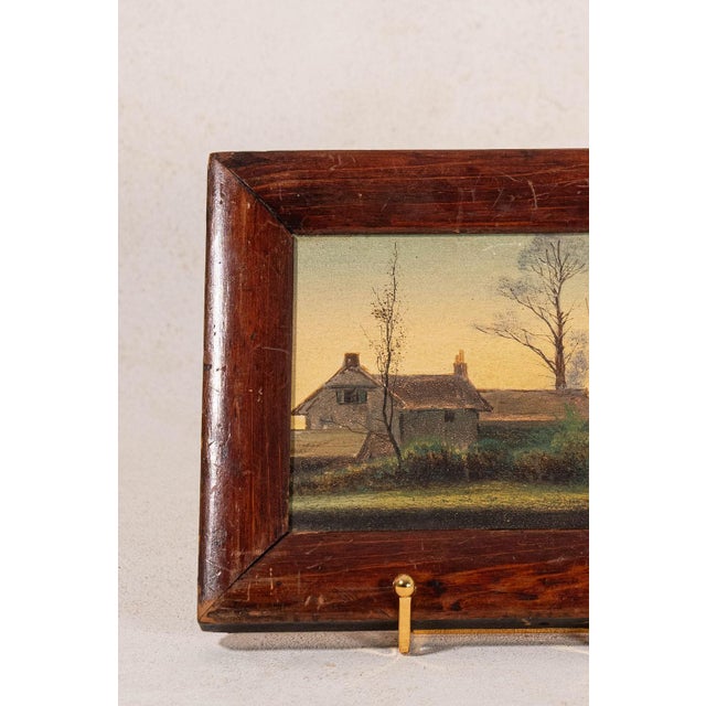 Mid 20th Century Original Petite Landscape Oil on Board For Sale - Image 4 of 4