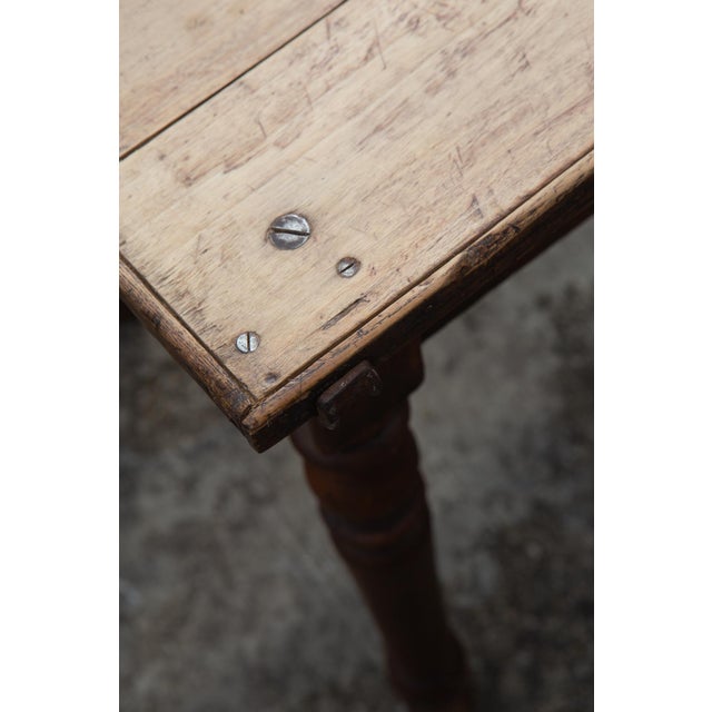 Wood Antique Farmhouse Kitchen Table in Pine, France, 1880-1910 For Sale - Image 7 of 14