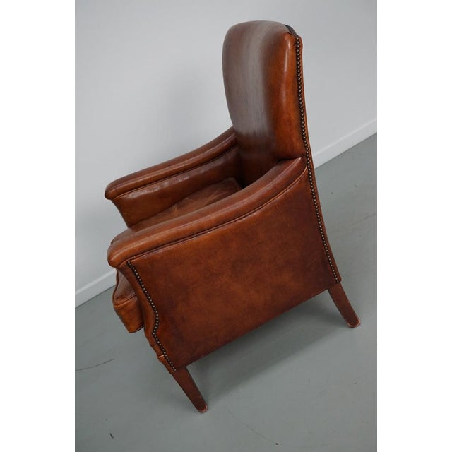 Vintage Dutch Cognac Leather Club Chair, 1970s For Sale - Image 12 of 15