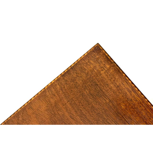 Pair Mahogany Curule Leg End Tables Signed E. Thelen For Sale - Image 12 of 12