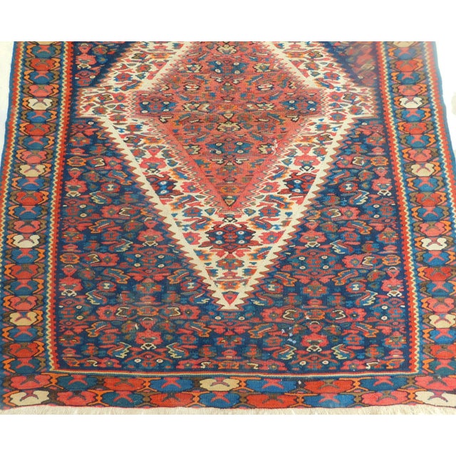 1940s Antique Persian Senneh Kilim. 3'10"x 4'10" For Sale - Image 5 of 12