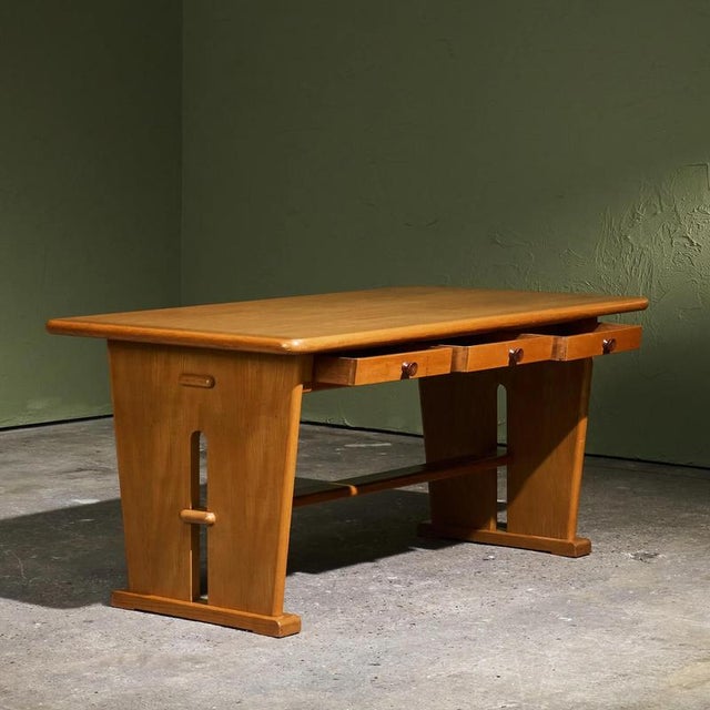 Vintage Art Deco Desk in Ash by Bas Van Pelt, 1930s For Sale - Image 3 of 13