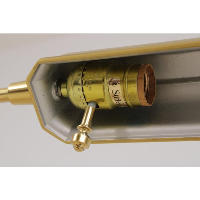 1980s Mid Century Modern Adjustable Brass Floor Lamp For Sale In Philadelphia - Image 6 of 16