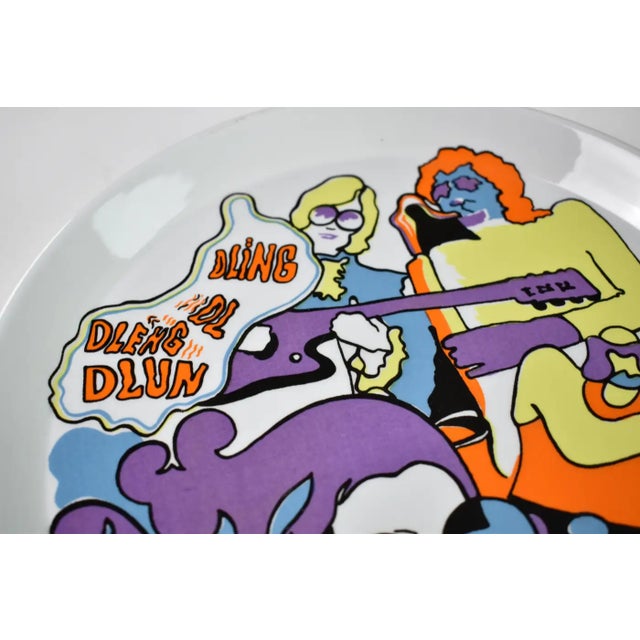 Ceramica Franco Pozzi 1965 Franco Pozzi Italian Graphic Ceramic Plates, Pair For Sale - Image 4 of 10
