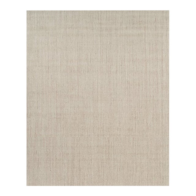 Rug & Kilim’s Oversized Modern Textural Solid Rug in Beige Tones and Striae - 13x16 For Sale