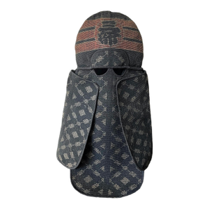 Japanese Fireman Hood with Stencil Inscription Meiji Period