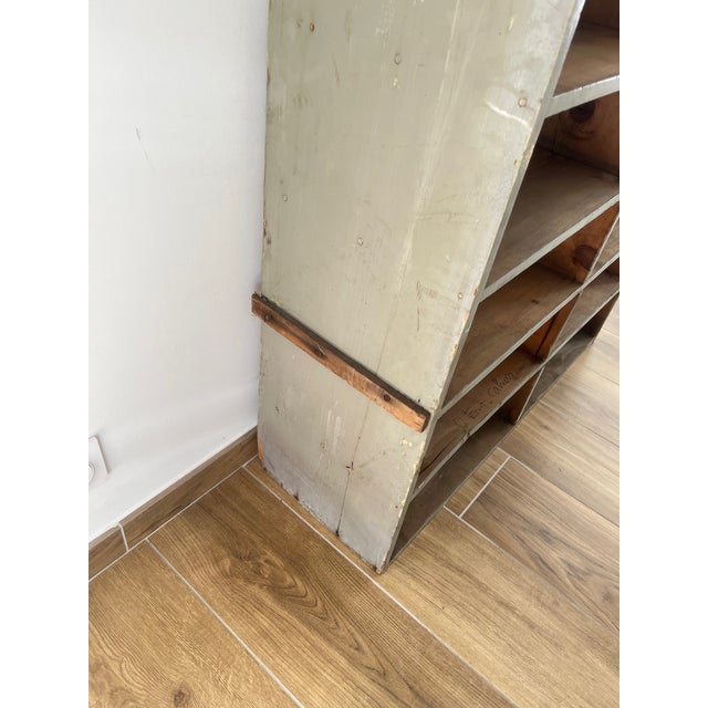 Large Antique Workshop Cabinet with Patinated Wooden Compartments, 1960s For Sale - Image 14 of 18