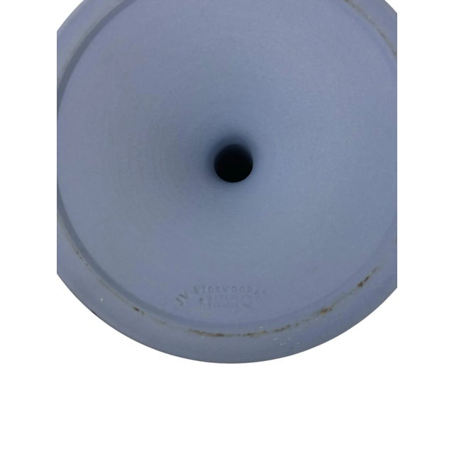 Cornflower Blue Pair of Mid 20th Century Wedgwood Jasperware Candlesticks For Sale - Image 8 of 10