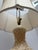 Textile Midcentury Asian Chinoiserie Pair of Pottery Table Lamps -Set of Two For Sale - Image 7 of 12