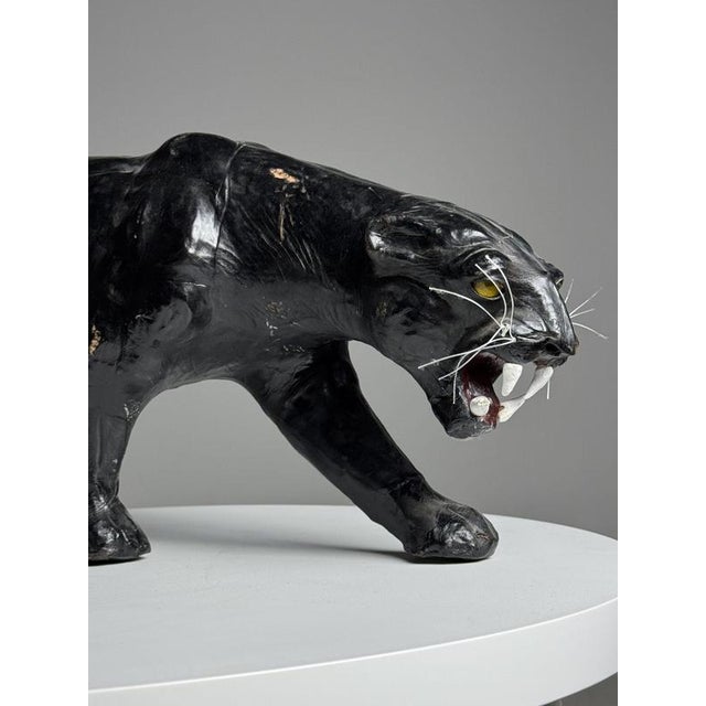 20th Century Leather Panther Statue For Sale - Image 5 of 7