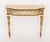 Italian Neoclassical Style Gilt and Cream Painted Console Table, with Greek key motif and two fluted tapered legs, "Made...