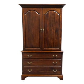 Cresent Furniture Solid Cherry Traditional Style 41" Clothing Storage Armoire 7220 For Sale