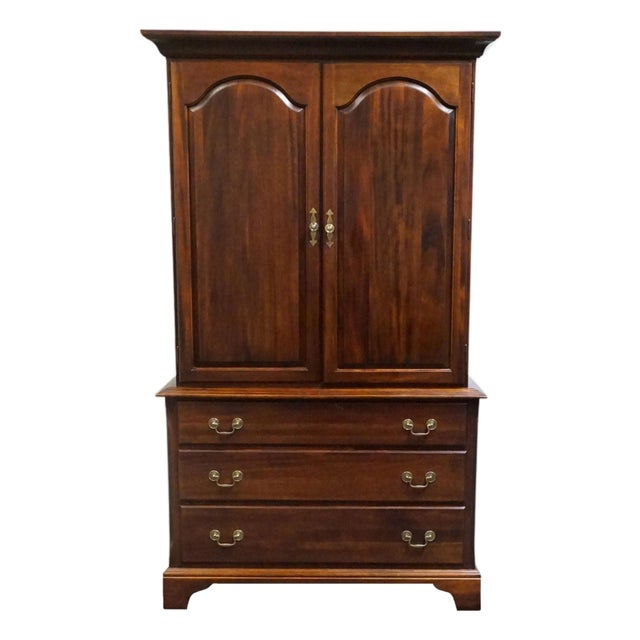 Cresent Furniture Solid Cherry Traditional Style 41" Clothing Storage Armoire 7220 For Sale