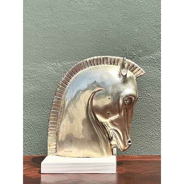 Vintage Horse Head Sculpture For Sale - Image 9 of 17