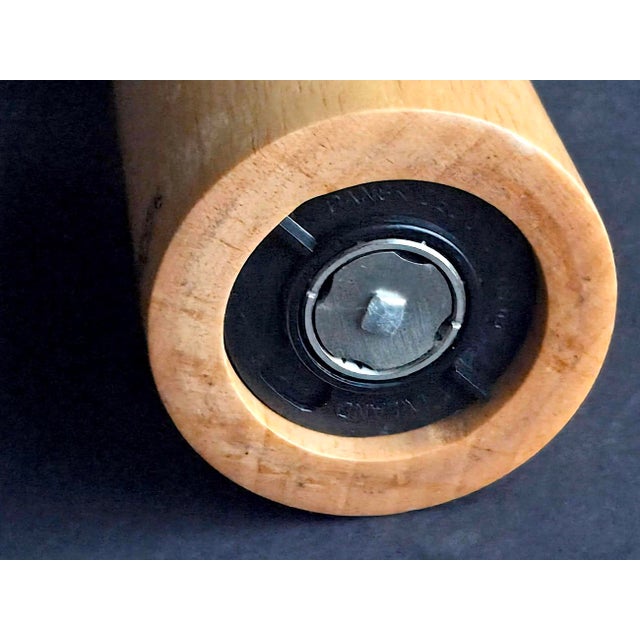 Tan Vintage Dansk Beechwood Salt and Pepper Mill Designed by Jens Harald Quistgaard For Sale - Image 8 of 9
