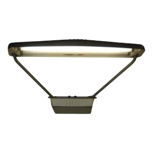 1950s Gunmetal Grey Machine Age Tanker Fluorescent Desk Lamp