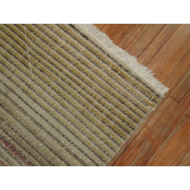 1960s Hip Shabby Turkish Striped Rug For Sale - Image 4 of 6