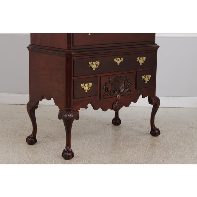 Baker Clawfoot Colonial Williamsburg Mahogany Highboy For Sale - Image 10 of 18