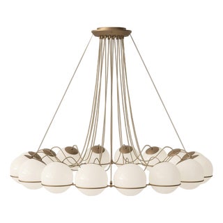 Model 2109/16/20 Champagne Structure Lamp with Glass by Gino Sarfatti For Sale