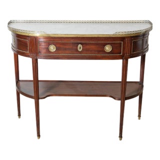Antique Louis XVI Console Table In Mahogany - 19th For Sale
