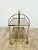 Metal Mid-Century Modern Folding Bar Cart in Brass and Ribbed Acrylic Glass, 1960s For Sale - Image 7 of 18