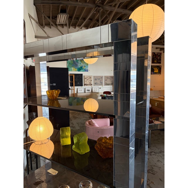 1960’s Paul Evans Patchwork Chrome and Glass Etagere for Directional Furniture, Attributed For Sale - Image 10 of 12