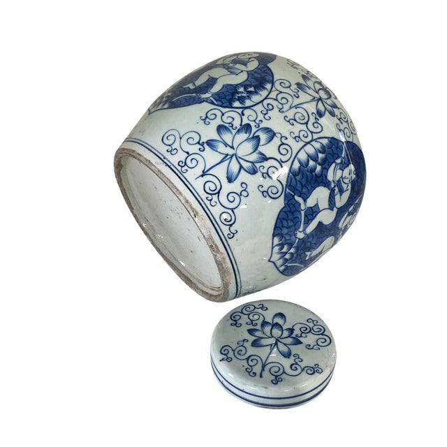 Vintage Porcelain Ginger Jar With Hundred Boys Motif For Sale - Image 4 of 9
