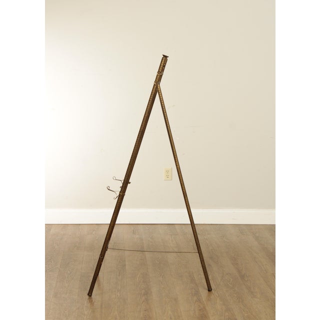Antique Victorian Aesthetic Pair of Etched Brass Easels For Sale - Image 4 of 12
