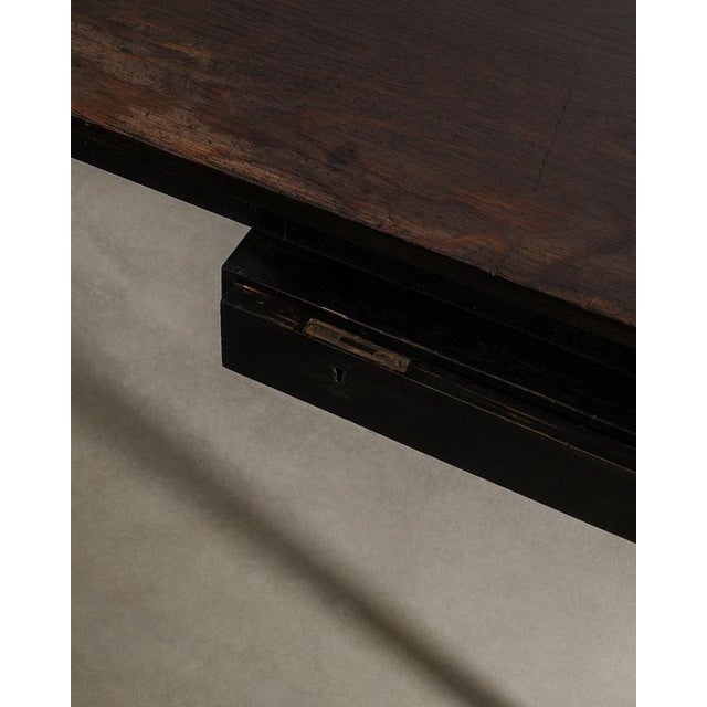 Rud Rasmussen Danish Mid Century Wood & Metal PK52 Desk by Poul Kjærholm for Rud Rasmussen, 1950s For Sale - Image 4 of 8