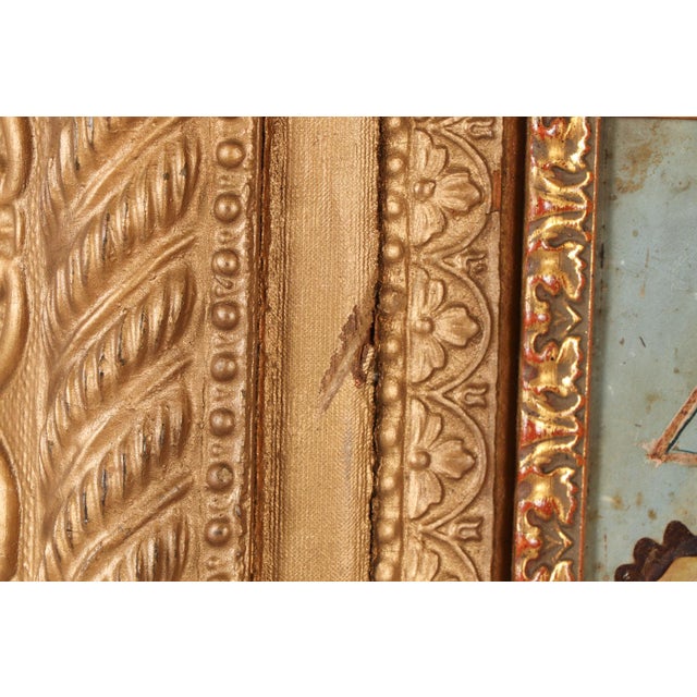 Conception Avila, the Holy Trinity, Oil on Tin, 19th Century For Sale - Image 12 of 13
