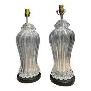 1920’s Murano Glass Table Lamps - a Pair