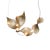 Gold Dune 4 Curve Chandelier with Shades in Gold Metallic Tone by Daniel Becker for Moss Objects For Sale - Image 8 of 8