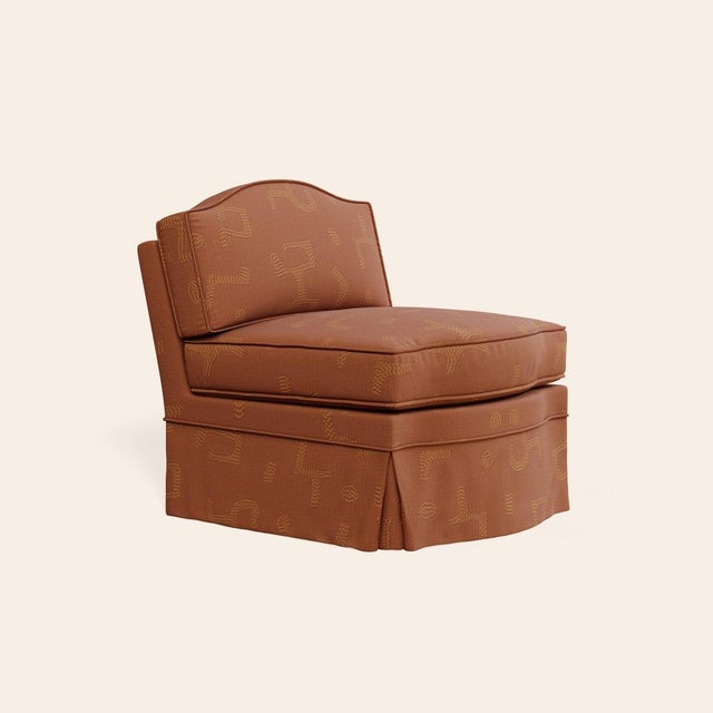 Textile Tobacco Felix Slipper Chair by Ceraudo For Sale - Image 7 of 7
