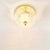 Metal 1970s Mid Century Modern Large Floral Glass & Brass Ceiling Light/Flush Mount From Limburg, Germany For Sale - Image 7 of 12
