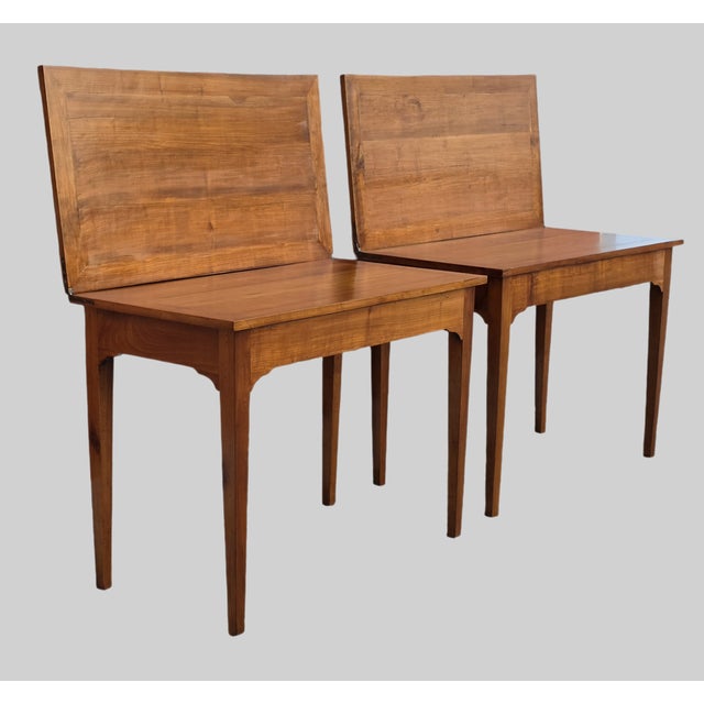 An elegant pair of folding game tables from the Veneto region, dating back to the transition between the end of the Louis...