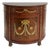Late 20th Century Demi-Lune Console Cabinet With Inlays and Embellished With Painted Decorations For Sale