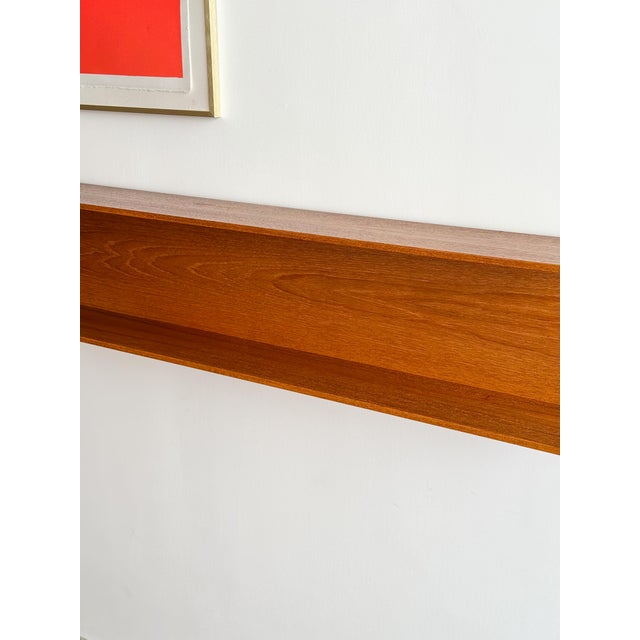 Floating U-Shaped Wall Shelf in Teak by Walter Wirz for Wilhelm Renz, 1960s For Sale - Image 9 of 15