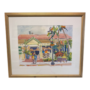 "Tommy Bahamas" Framed Watercolor by Patricia McCarthy